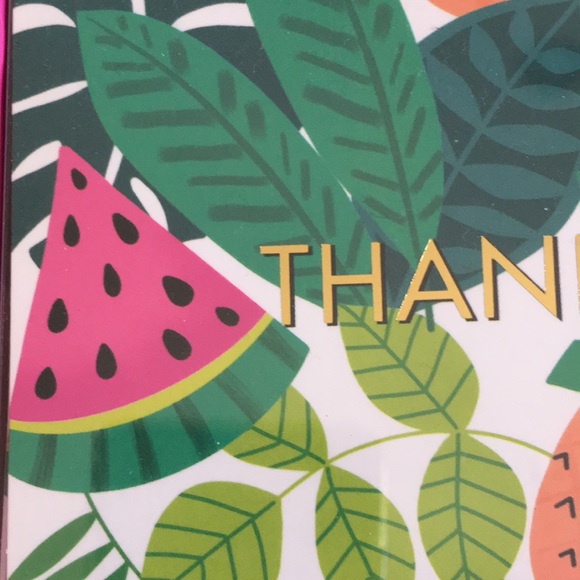 Tropical Watermelon Thank You Notes Cards Set of 12 Blank Correspond envel NWT - Picture 2 of 16